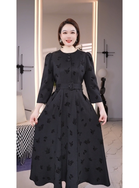 【撤柜清仓】K高端大码原创遮肉显瘦连衣裙  K202