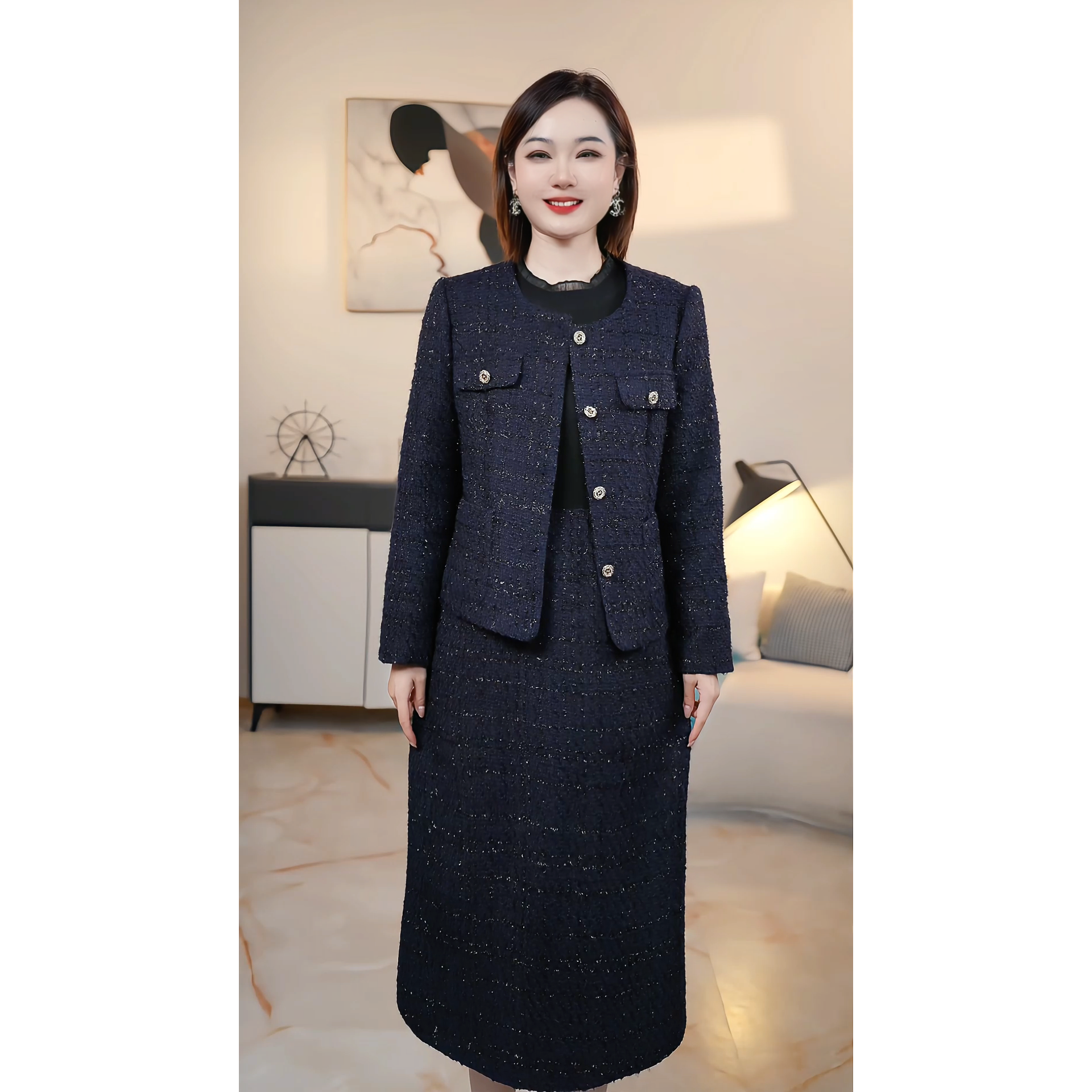 【撤柜清仓】S气质高端大码显瘦连衣裙 S51