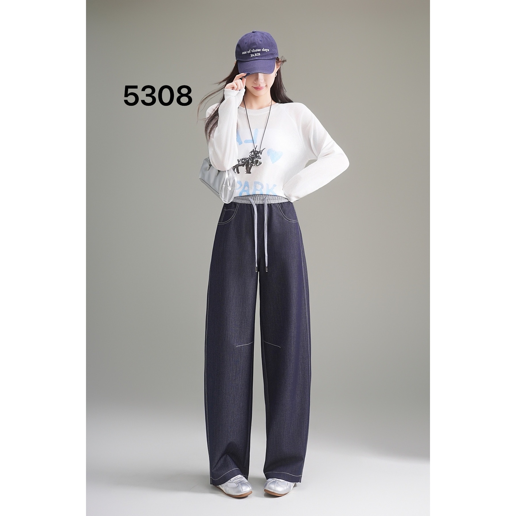 【撤柜清仓】X高货显瘦遮肉高腰直筒裤 X5308