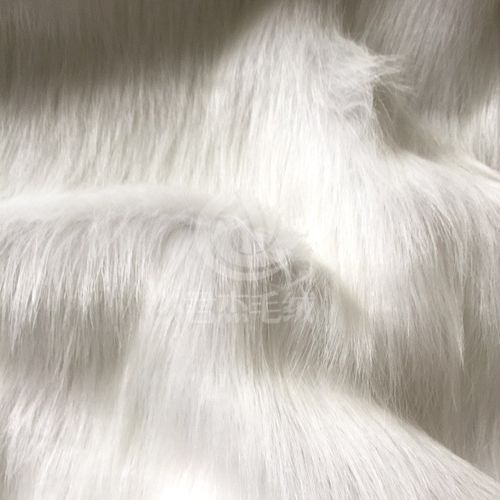 长毛绒人造毛白色长毛狐狸毛毛绒布毛皮布料白色毛毯布地毯毛