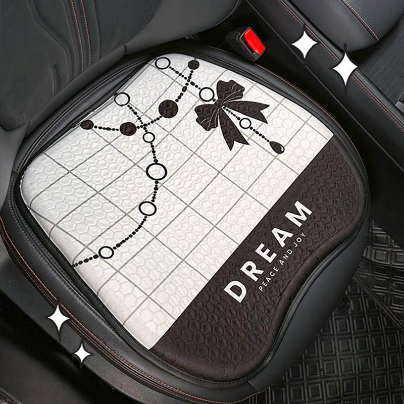 夏季凝胶汽车坐垫简约黑白蝴蝶汽车座垫舒适透气车内坐垫单片