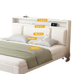 实木床现代简约1.5m家用双人床1.8m主卧大床经济型1.2m床单人 美式