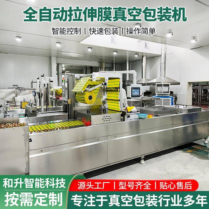 黄精亲亲肠糍粑藕片拉伸膜全自动真空包装机自动程度高省人工