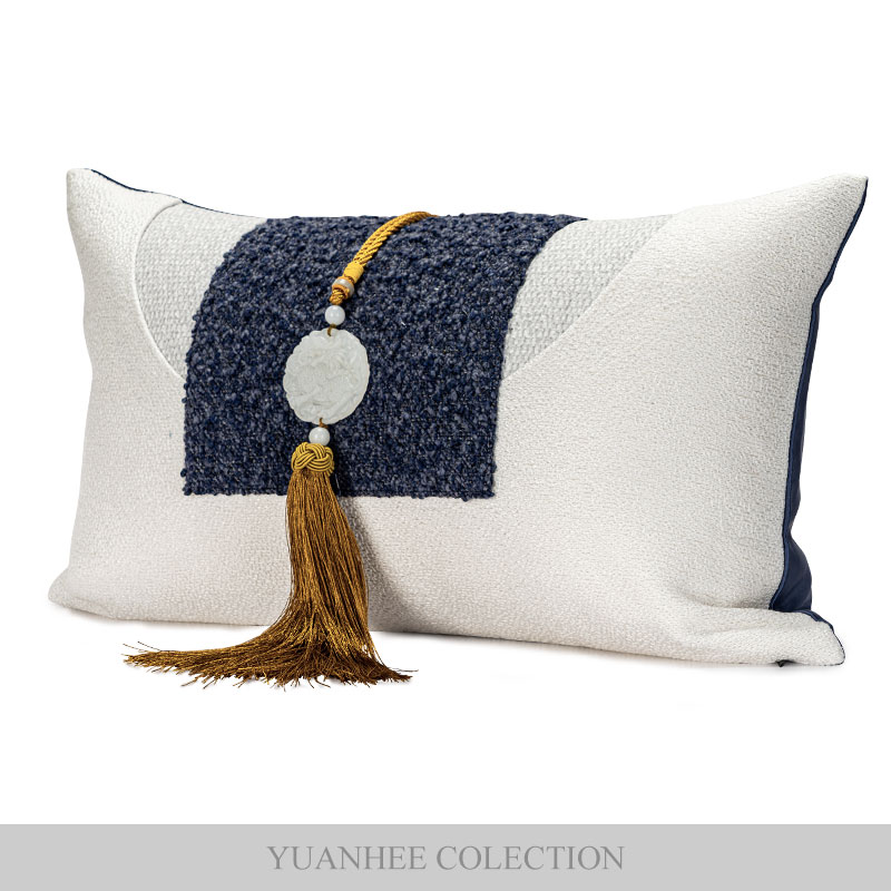 元熙壹品【映蓝】系列新中式样板房间软装沙发抱枕轻奢床头靠枕垫