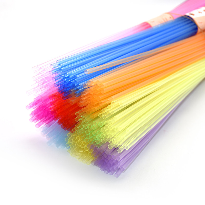 中粗透明折星星的塑料吸管彩色幸运星透明管子星星折纸套装包邮