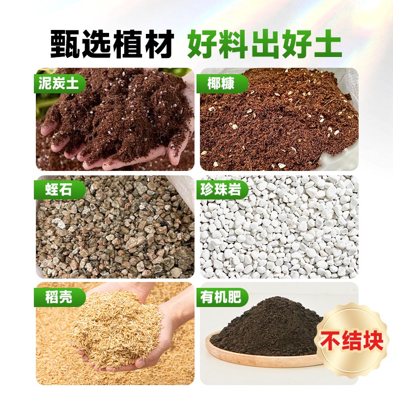营养土养花通用专用家用型花土种菜多肉种植土壤有机育苗泥炭椰砖
