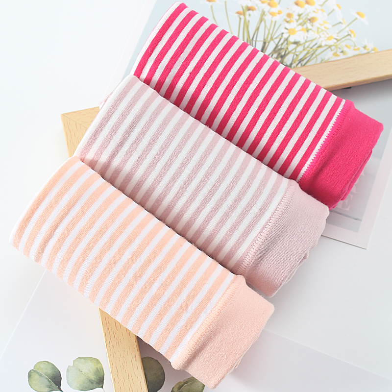 高腰纯棉内裤女亲肤棉质面料收腹三角内裤性感条纹女内裤棉柔短裤