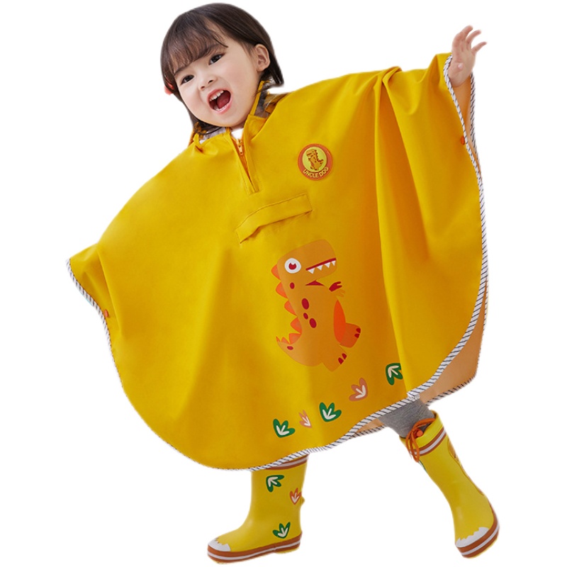 卡通可爱斗篷式雨衣儿童宝宝幼儿园恐龙小学生1-3岁5岁防水雨披