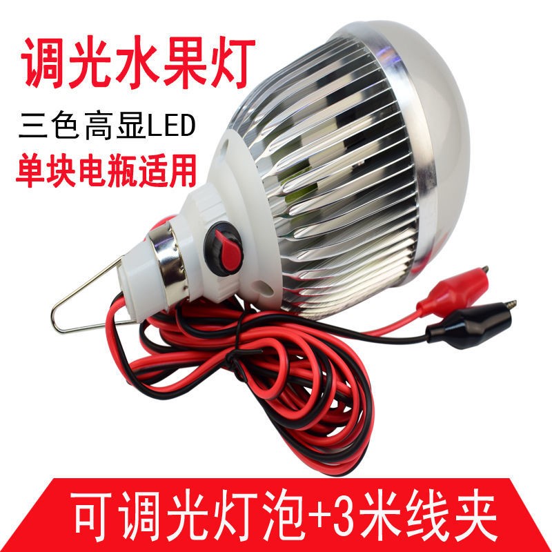 12VLED可调色水果灯夜市灯电动三轮车48V60V生鲜灯红色灯地摊灯