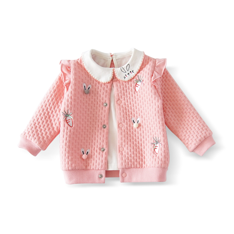 小女童宝宝秋装外套洋气0一1岁3春秋冬婴儿童可爱公主保暖上衣服2