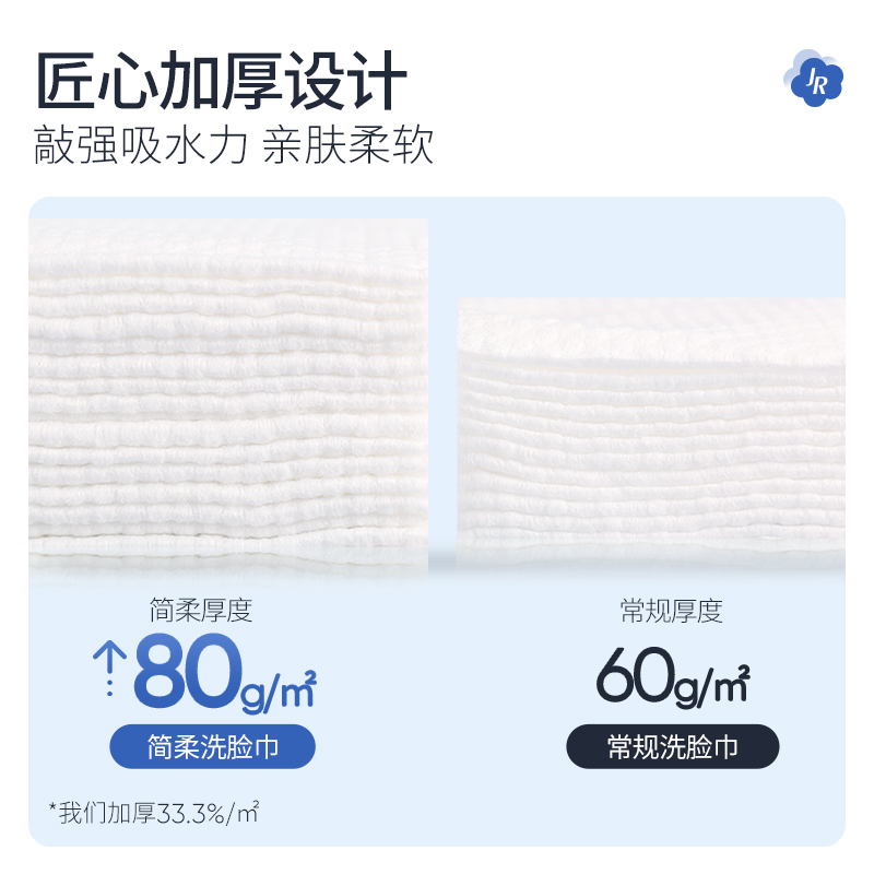 简柔一次性洗脸巾珍珠纹面巾纸加厚大洗面巾抽取式美容院干湿两用