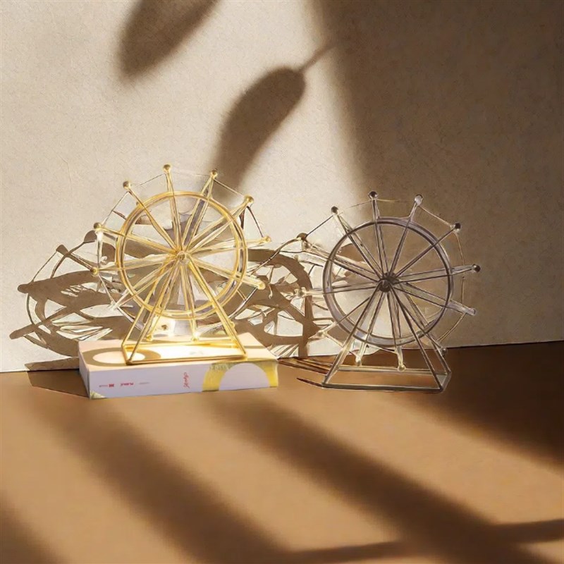 可旋转摩天轮摆件风车模型网红送礼桌面转运轮装饰品婚庆蛋糕道具