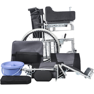 带坐便器椅子老人带轮坐便椅便盆家用折叠残疾病人移动推车上厕所