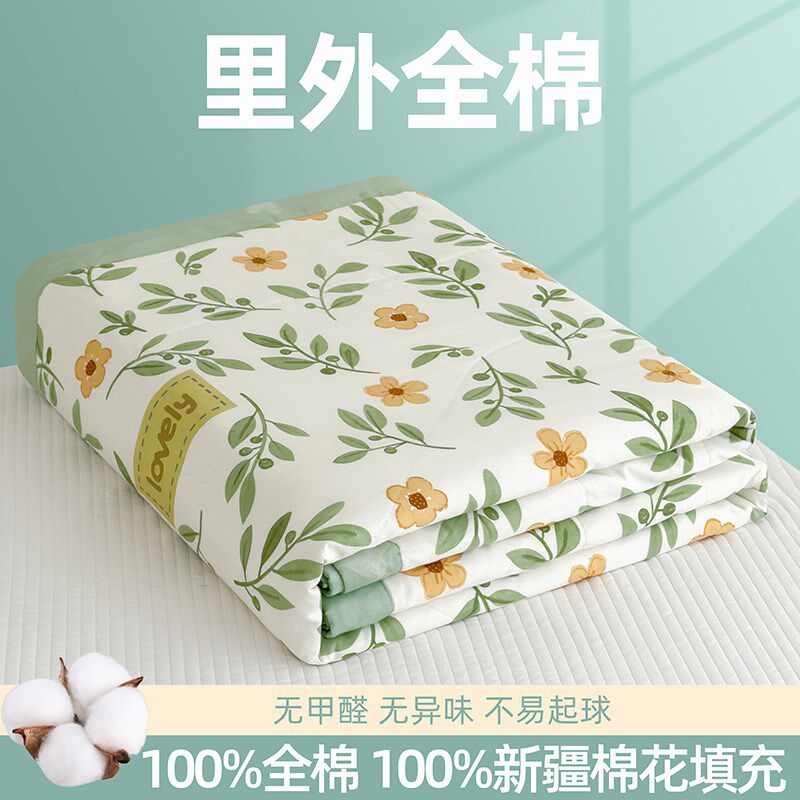 新疆纯棉花夏凉被纯棉空调被全棉夏被夏季薄被子单双人被芯可机洗,床上用品,棉花被,淘宝优惠券,粉丝福利购,淘宝优惠卷