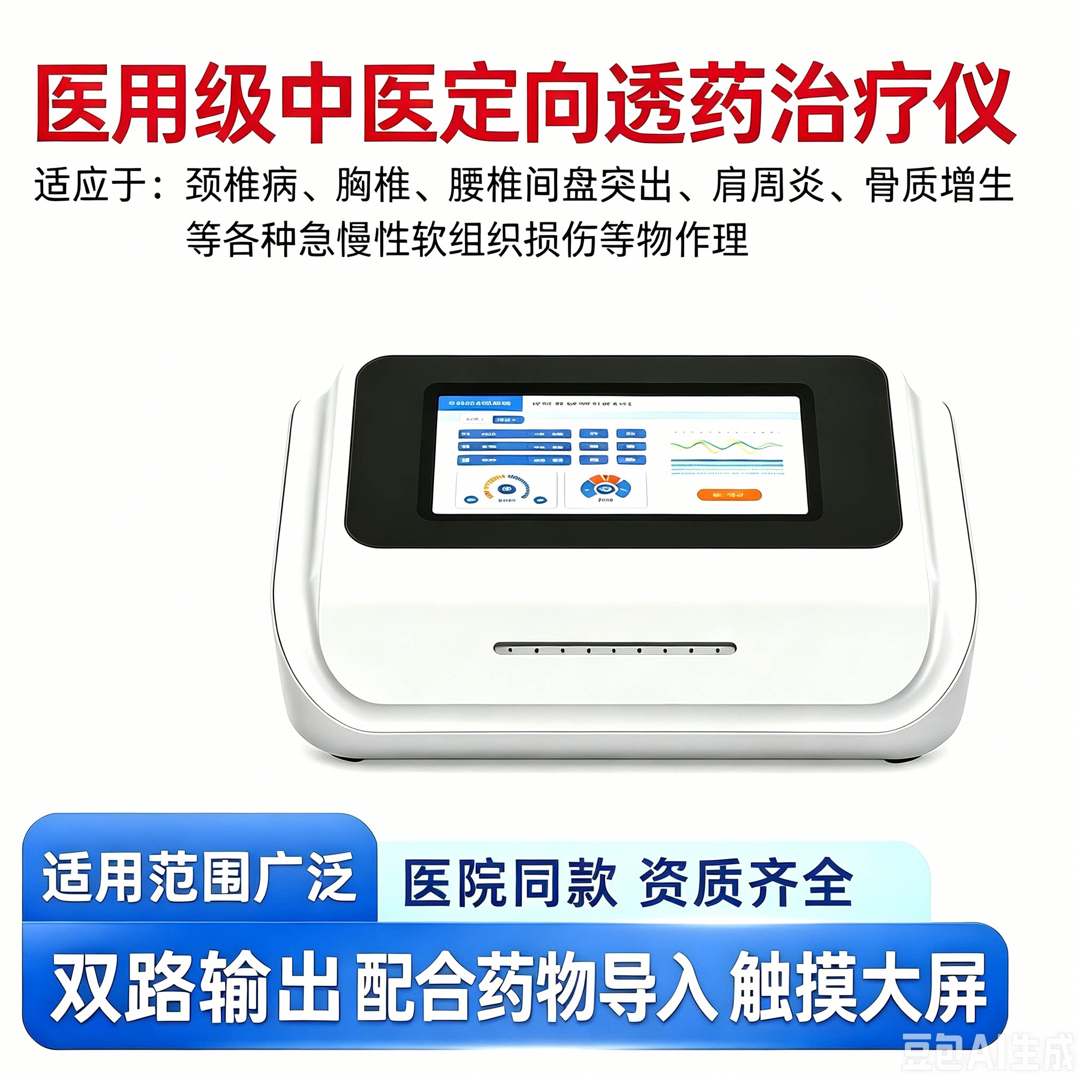 中医定向透药治疗仪医用中药离子导入中频透药台式医院用理疗仪
