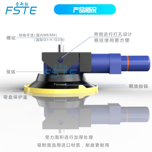3寸75MM 手泵式玻璃吸盘 修复凹陷固定相机真空气泵 打气手泵吸盘