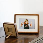 10寸洗照片做成画框实木原木装 黑胡桃榫卯圆角相框摆台6 裱打印