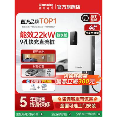 能效充电桩9孔直流380v直流充电桩家用充电桩20kw直流充电桩T22