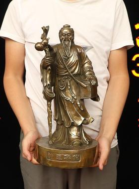 纯铜华佗塑像摆件神医华佗腰挂葫芦铜像居家供奉药店医院名中医铜