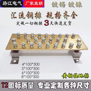 T2铜排 汇流铜排 等电位接地铜排 汇流排接线端子 机房接地铜排