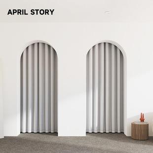 试衣间门帘服装店窗帘定制商场拱门更衣室布帘免打孔隔断帘子门帘