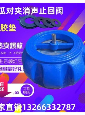 H71XT-16南瓜对夹式消声止回阀弹簧南瓜型逆止阀止回阀DN40-DN300