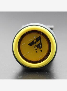 金宏16MM开孔圆形黄色带灯带锁单路按钮开关按键开关M16-211