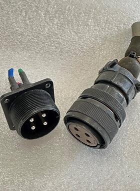 拆机 二手JAE MS3108B 22-22S-ZN 4芯 航镀银空插头 航空插座四芯