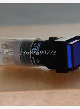 DECA复位按钮单路P16LMS1-1AB台湾进联方形蓝色无锁点动按键开关