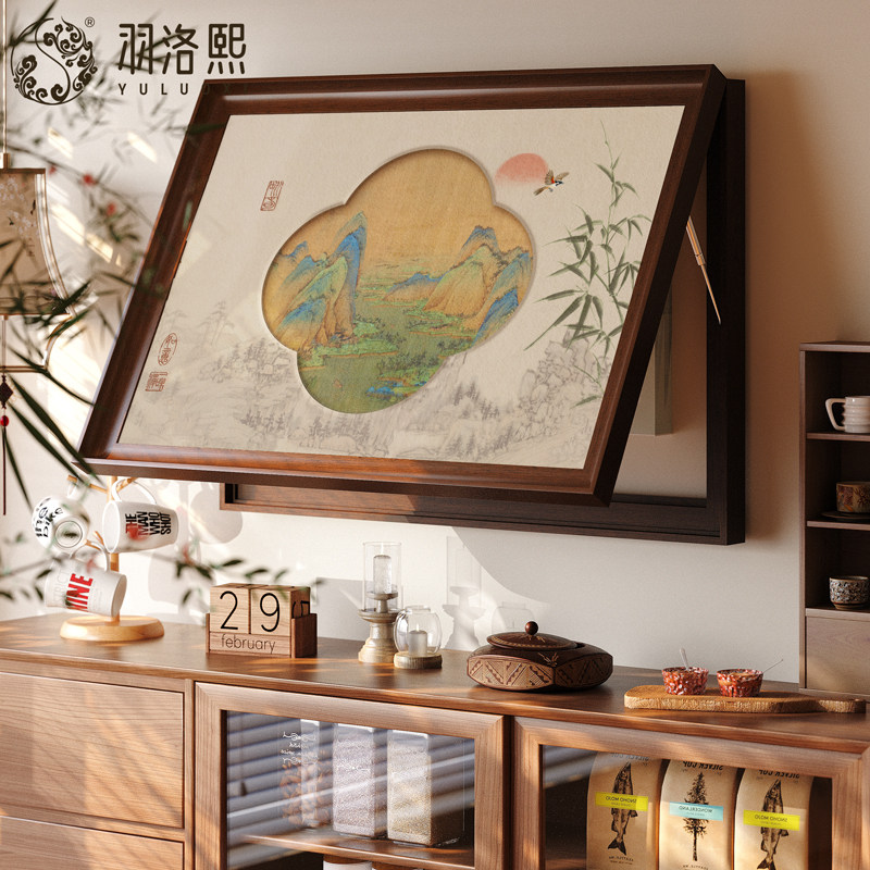 宋代美学电表箱装饰画2025新款家用新中式电闸箱强弱电箱遮挡挂画