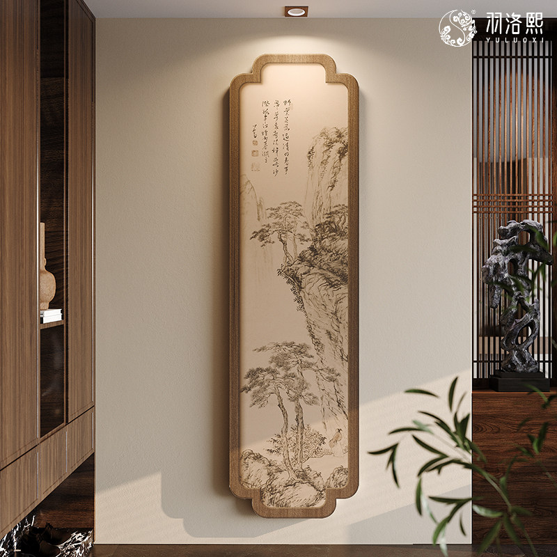 宋代美学玄关画竖版迎门墙挂画新中式过道走廊装饰画2025新款壁画
