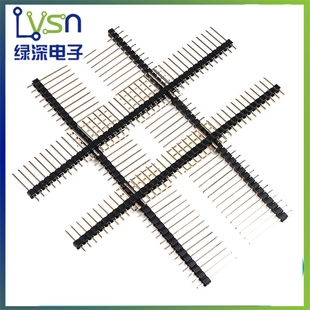 21mm加长排针1 间距2.54铜镀金单排插针11.4 40P直针