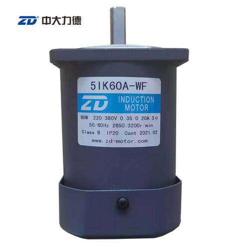 ZD中大60W光轴电机马达V5IK60A-WF短轴长轴