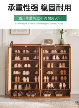 架子家用容门口多鞋层防鞋柜室内玄关尘大量收纳实木简易鞋kyky柜