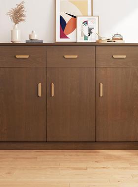 室柜子储物柜柜斗柜客厅靠卧墙木简质五斗橱抽屉收纳置物ZG-66573