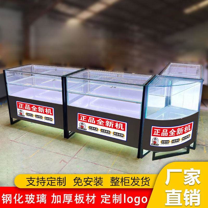 手高机柜直台展示柜移动玻HHS柜台新款璃展示柜手机柜背柜厂家销