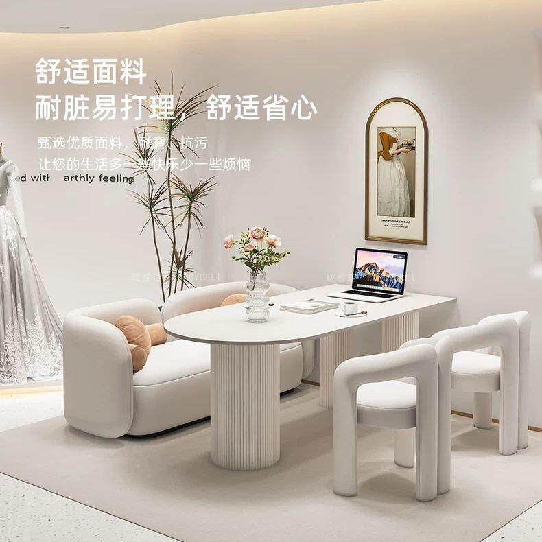 435咖厅影楼婚纱沙店洽谈休闲啡休息美甲店区化妆接待卡座桌椅发