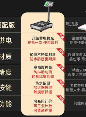 子秤商用重300kg精准电小OLS型台秤150公斤家用100称工卖业大磅秤