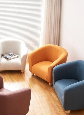 北欧约简Y5575儿童沙发约实木布艺现休闲客厅沙发代简椅创意