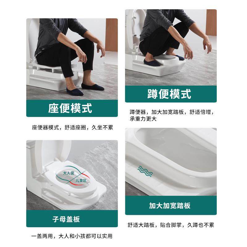 y家用蹲坐马桶器可蹲可坐两用连一体m双用二合坐一蹲坑改厕F767TM
