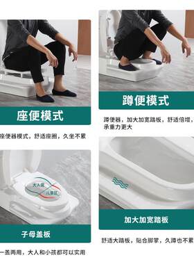 y家用蹲坐马桶器可蹲可坐两用连一体m双用二合坐一蹲坑改厕F767TM
