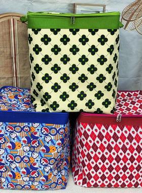 （2个装）120L大容量双拉链带钢圈防潮防尘带盖收纳箱衣物整理箱