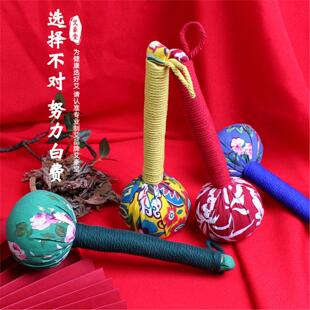 养生印图案按摩锤logo刺绣艾草定制捶烫锤加工各种锦缎锤艾草布料