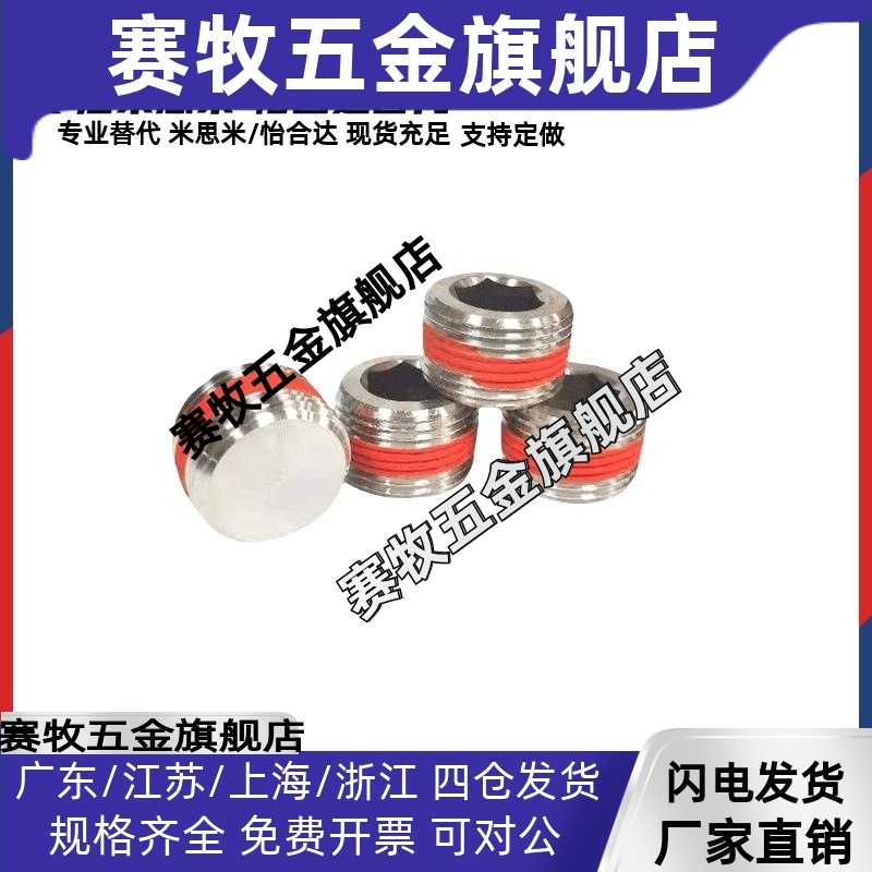 不锈钢带密封涂层型锥型沉头螺塞 堵头 MSWTSK J S 1 2 3 4 6 8