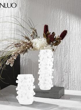 样板房间创意干花树脂花瓶摆件客厅简约现代居家桌面软装花瓶摆件