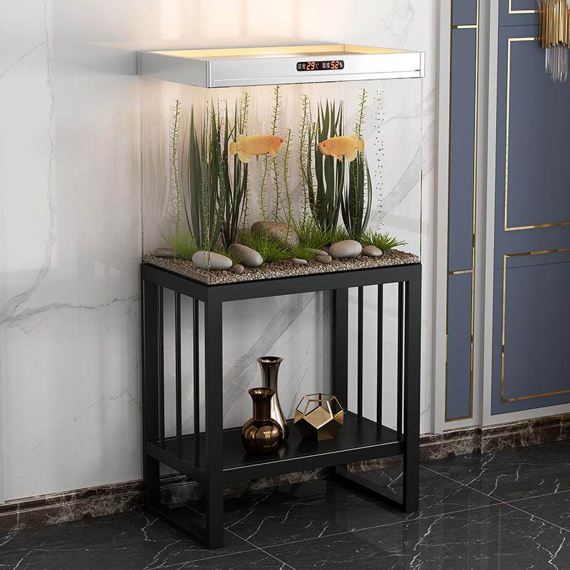 铁艺鱼缸架置物架鱼缸底座金属架子龟缸架展示陈列架客厅玄关