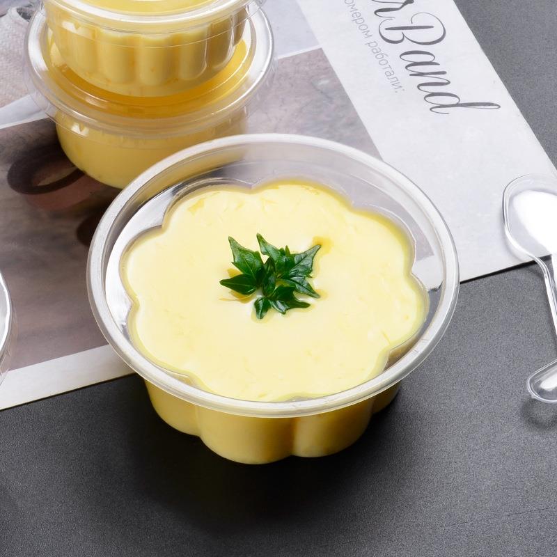 布丁碗商用一次性塑料透明杯子带盖酸奶杯双皮奶果冻甜品pp杯