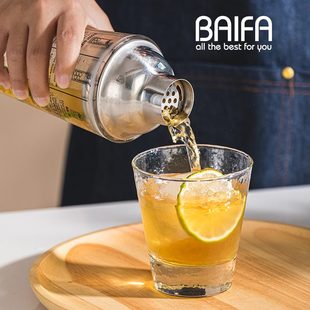 奶茶店专用柠檬茶玻璃手摇手摇杯工具打制作 酒壶雪克杯调酒器套装