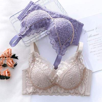 蕾丝内衣女舒适无钢圈小