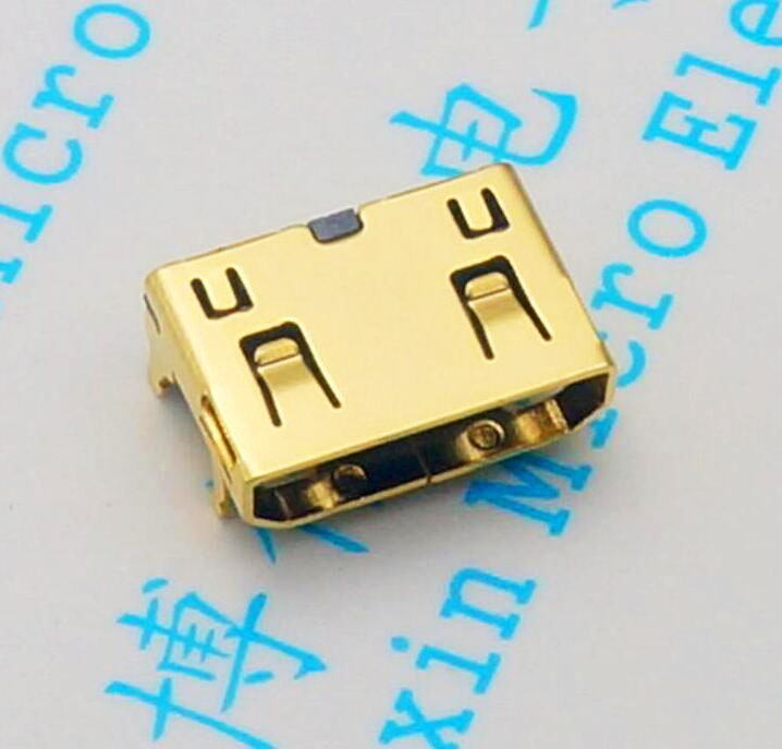 MINI 迷你 HDMI镀金  高清接口母座 19P贴片 高清 高清传输插座